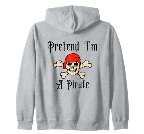 Pretend I'm A Pirate Halloween Skelett Kostüm Kinder Erwachsene Kapuzenjacke von Pretend I'm A Pirate Halloween Costume Apparel