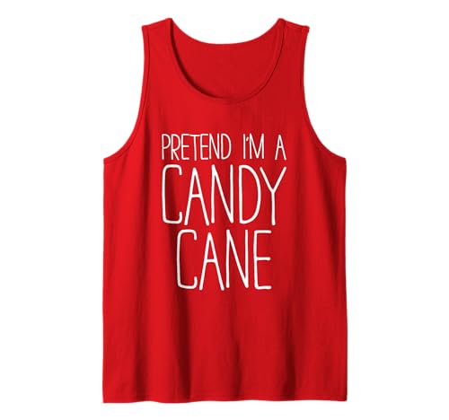 Pretend I'm A Candy Cane Shirt Kostüm für Erwachsene Kinder, Herren und Damen Tank Top von Pretend Im A Candy Cane Shirts