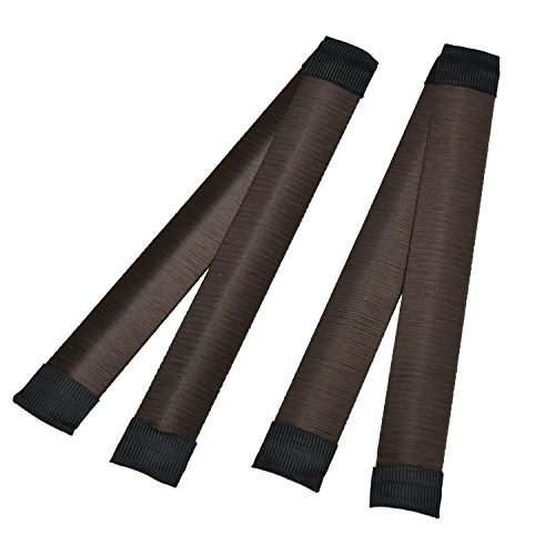 Pretop 2er Pack Mädchen Damen Hair Styling Tool Donut Hair Bun Maker [Dunkelbraun] French Twist Haar Brötchen Styling Braid Halter Werkzeug (Perfekt für lange und dicke Haare) von Pretop