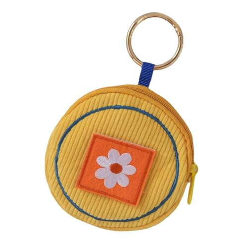 Prettiee Geldbörse mit Stickerei, niedlich, kleine Geldbörse für Damen, kleine Geldbörse mit Reißverschluss (wie abgebildet, 12 x 12 x 0,8 cm) von Prettiee