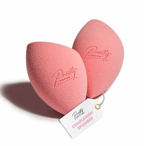 Pretty London - Teint-Schwämme zum Auftragen von Make-up - Soft Beauty Blender Schwämme für Foundation, Concealer & Puder - latexfrei - 2 Stück Pretty London - Teint-Schwämme zum Auftragen von Make-up - Soft Beauty Blender Schwämme für Foundation, Concealer & Puder - latexfrei - 2 Stück von Pretty London