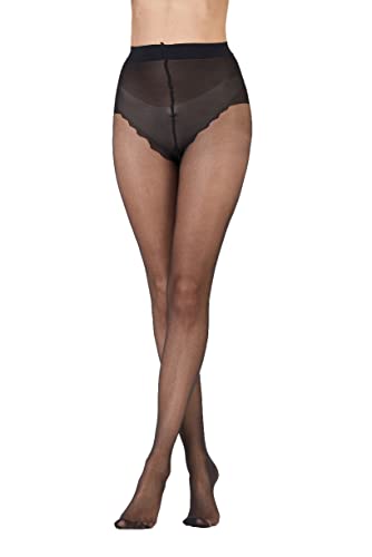 Pretty Polly Damen Nylons, glänzend, 10 Denier Strumpfhose, Schwarz (Black), 42 von Pretty Polly