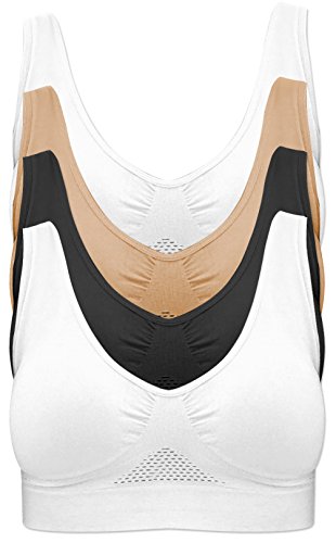 Pretty Seamless BH ohne Bügel Nahtloser Sport BH im 4er Pack für Sport, Freizeit und Beruf von Pretty Seamless Europe