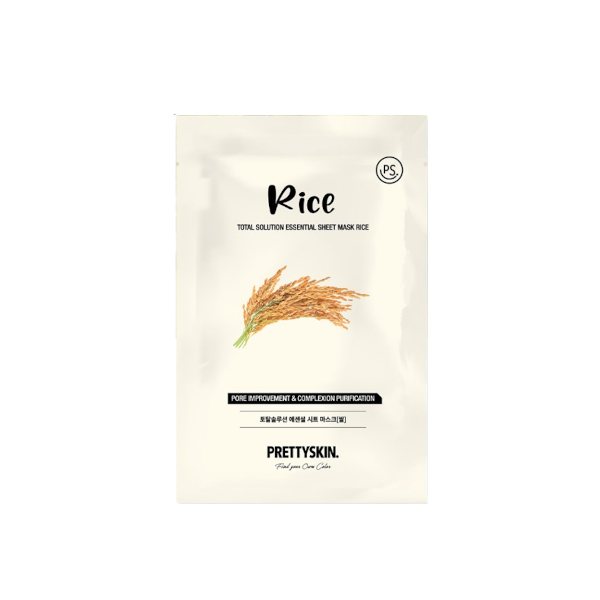 Pretty Skin - Total Solution Essential Sheet Mask - 10stücke - Rice von Pretty Skin