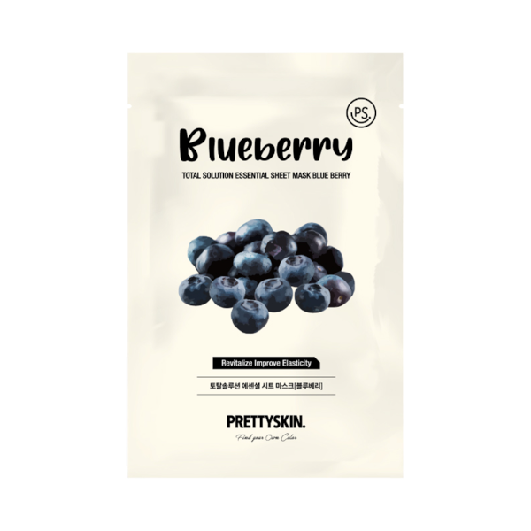 Pretty Skin - Total Solution Essential Sheet Mask - 1stück - Blueberry von Pretty Skin