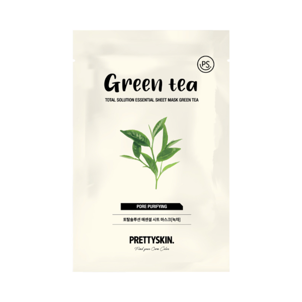 Pretty Skin - Total Solution Essential Sheet Mask - 1stück - Green Tea von Pretty Skin