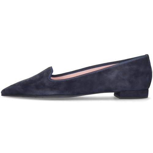 PrettyBallerinas Clementine - Elegante Mokassins - Designer Loafers (Blau Suede CAR - 39) von PrettyBallerinas