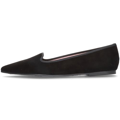 PrettyBallerinas Ella - Elegante Mokassins - Designer Loafers (Schwarz Ante CAR - 39) von PrettyBallerinas