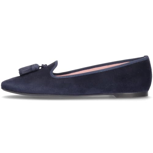 PrettyBallerinas Faye - Designer-Slipper-Mokassins - Extrabequeme Abendschuhe (Blau Ante CAR - 37) von PrettyBallerinas