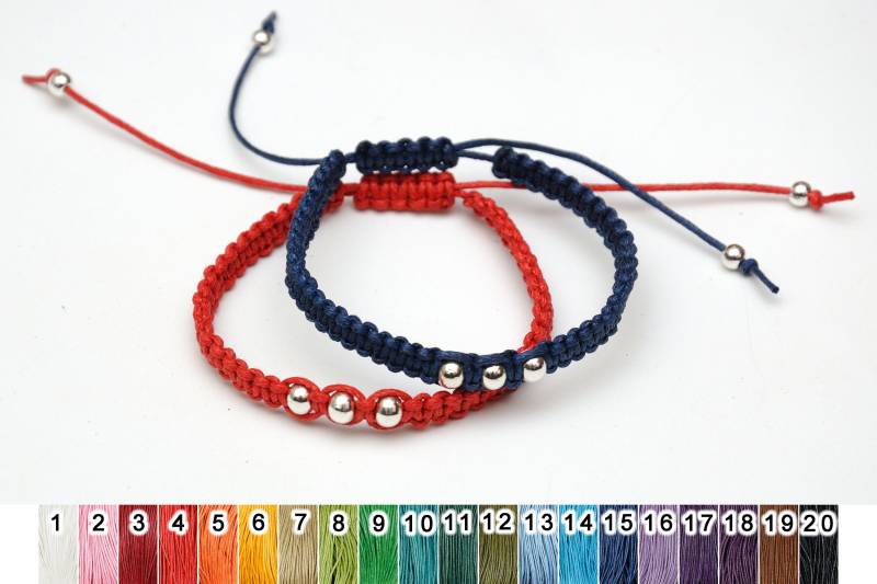 Armbandset Paare Geschenk Passendes Armband Makramee Schlichtes Wachskordel Beste Freundin Prettycrochetforyou von PrettyCrochetForYou