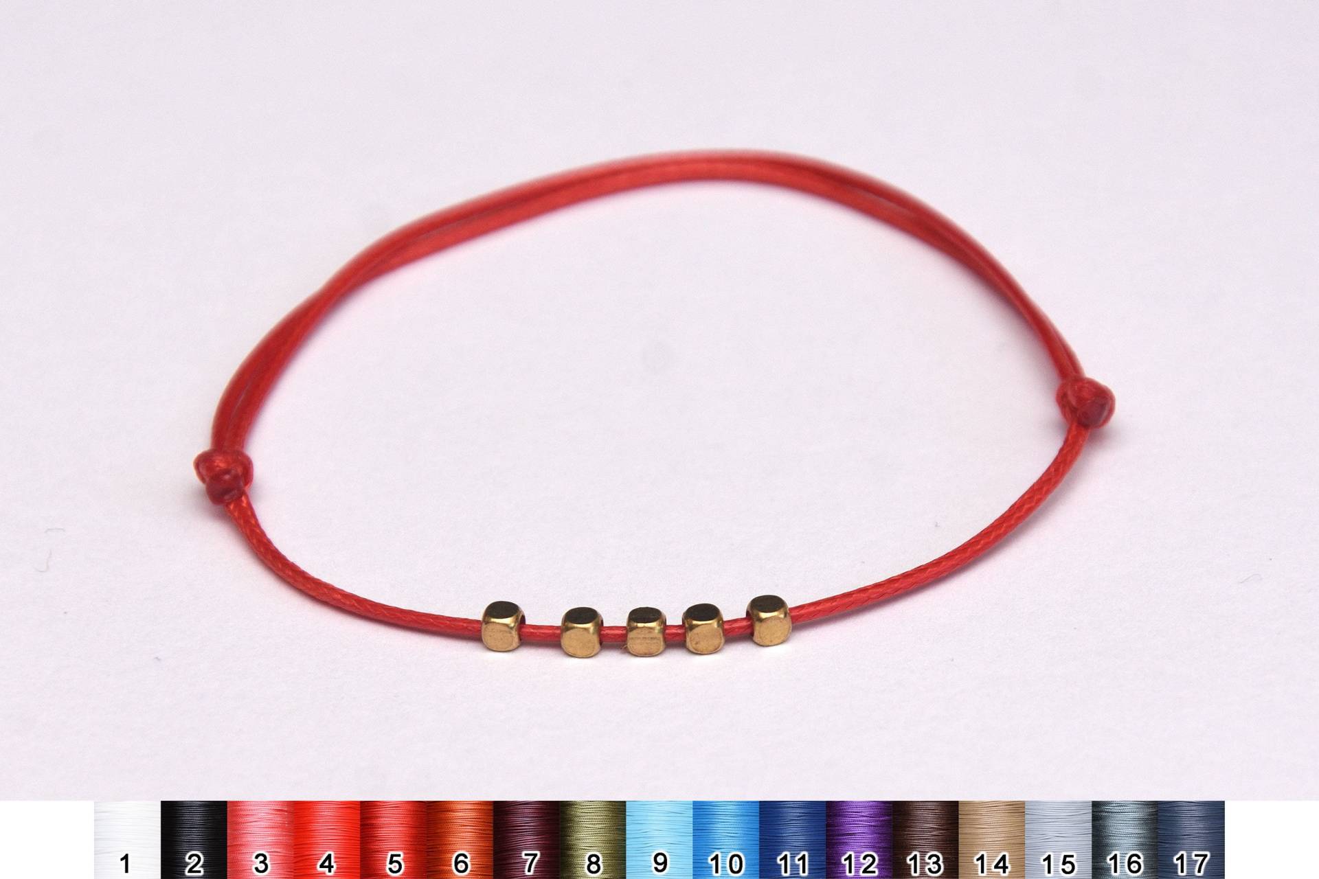 Faden Armbänder Damen Würfel Messing Perlen Minimalistisch String Frienship Geschenk Wasserfest Verstellbar Surfer Strand Armband Herren von PrettyCrochetForYou