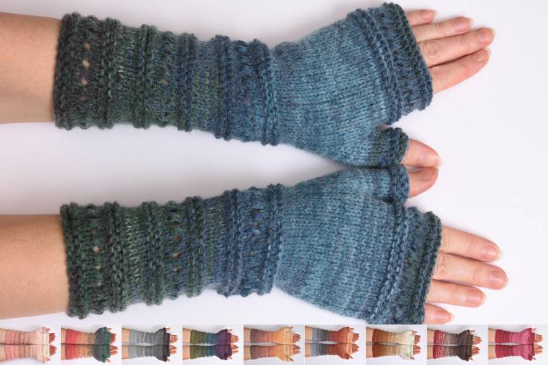 Fingerlose Handschuhe Frauen Armstulpen Handgelenkswärmer Handwärmer Warme Neujahr Geschenk Freundgeschenk Für Schwester Coworker von PrettyCrochetForYou