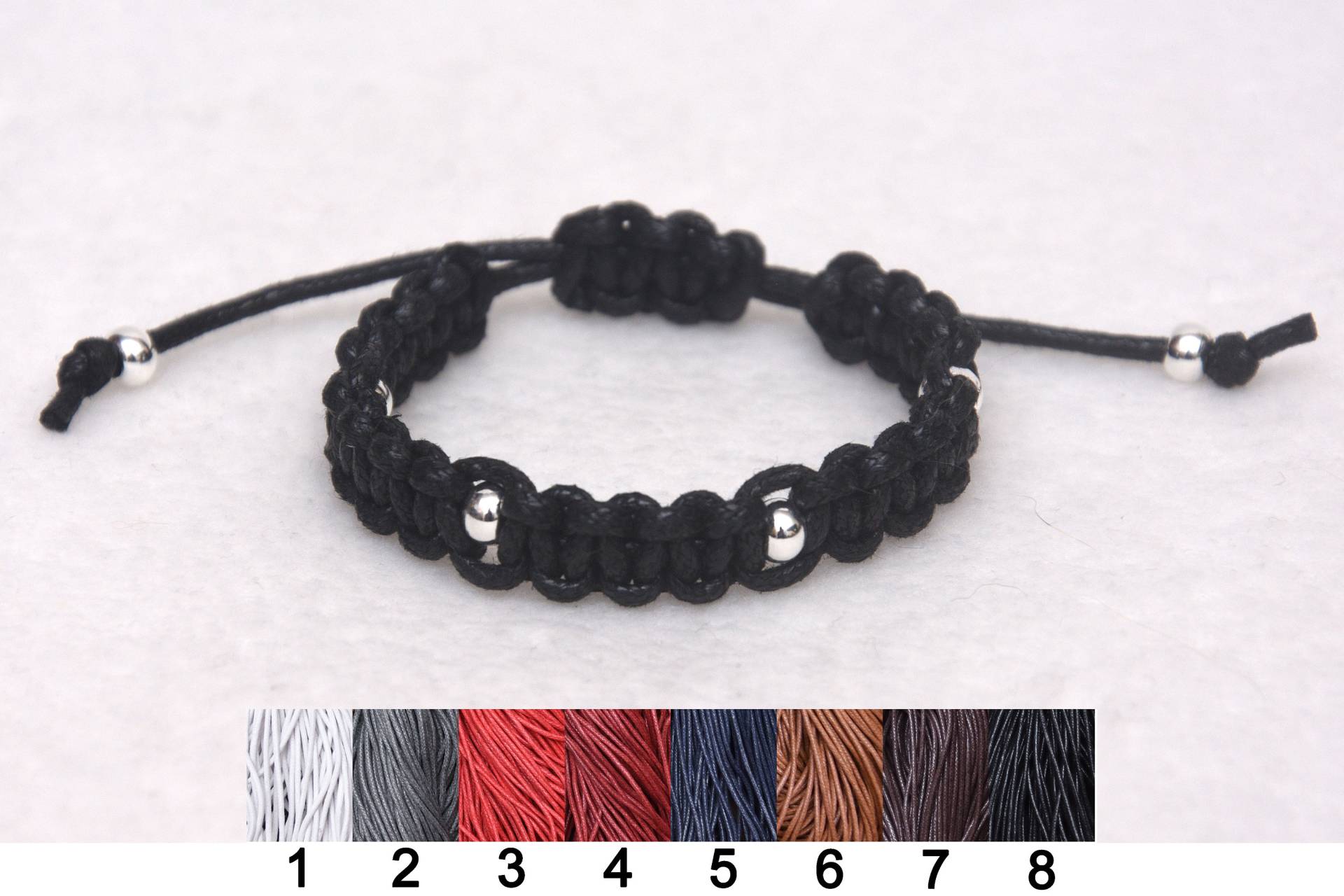 Grobstrick Kordel Armband Breites Wachskordel Makramee Schwarz Surf Für Männer Schlichter Schmuck Freund Geschenk von PrettyCrochetForYou