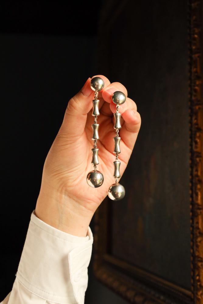 Skelett Ohrringe, Knochen Sehr Lange Sterling Silber Ohrringe Skelett Ohrringe, Knochen Sehr Lange Sterling Silber Ohrringe von PrettyDifferentShop
