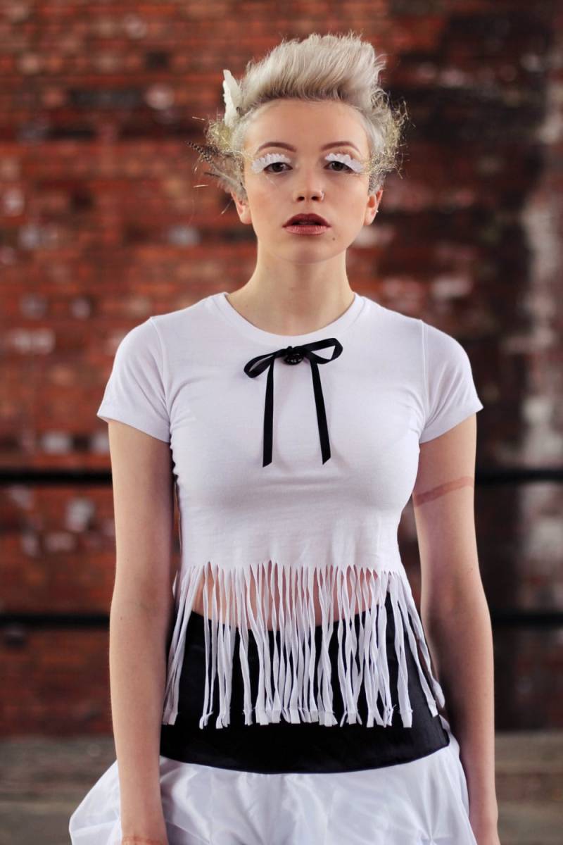 Hübsches Disturbia Festival Grunge Cropped Quaste Fransen Top von PrettyDisturbia