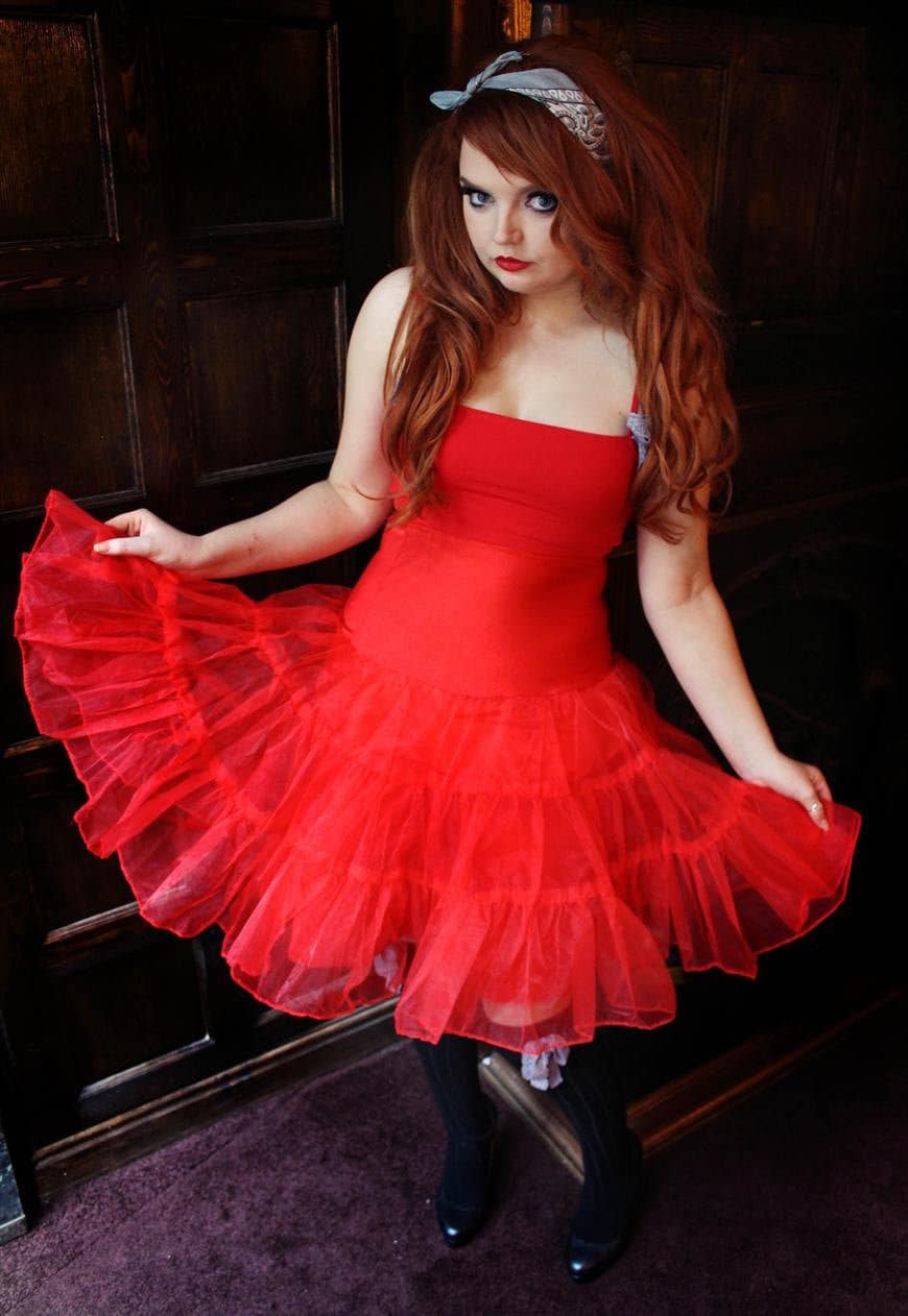 Roter Petticoat Rockabilly Kleid Halloween von PrettyDisturbia