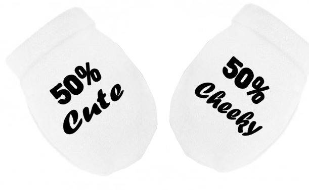 50% Süße Freche Print Baby Kratzhandschuhe Handschuhe Babyparty Neue Geschenkidee von PrettyLittleCustoms1