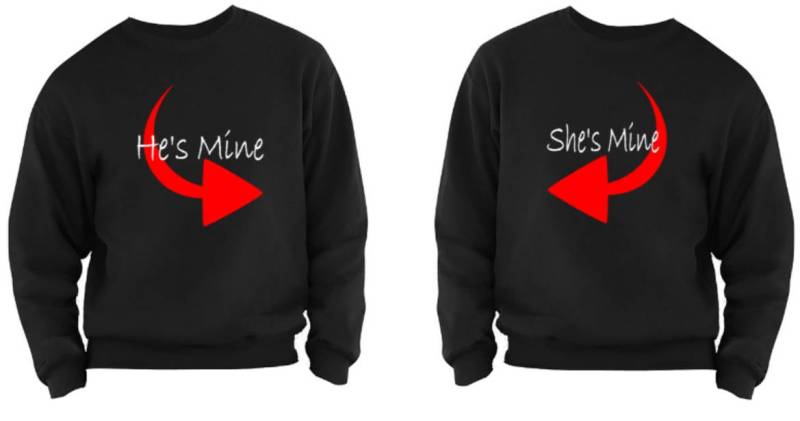 He's Mine She's His & Hers Pullover Set Sweatshirt Pärchen Valentinstag Geschenk von PrettyLittleCustoms1