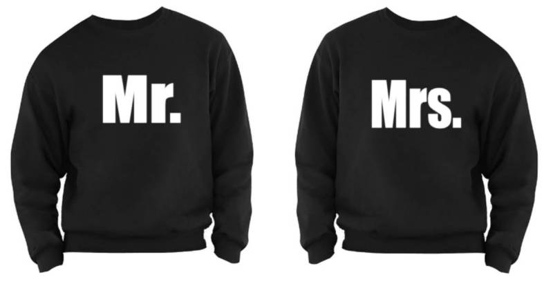 Mr & Mrs His Hers Pullover Set Sweatshirt Pärchen Valentinstag Geschenk von PrettyLittleCustoms1