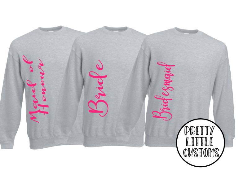 Brautparty Pullover Setzt Braut Brautjungfer Trauzeugin Mutter Der Bräutigam Sweatshirt Hochzeit Henne von PrettyLittleWedding1