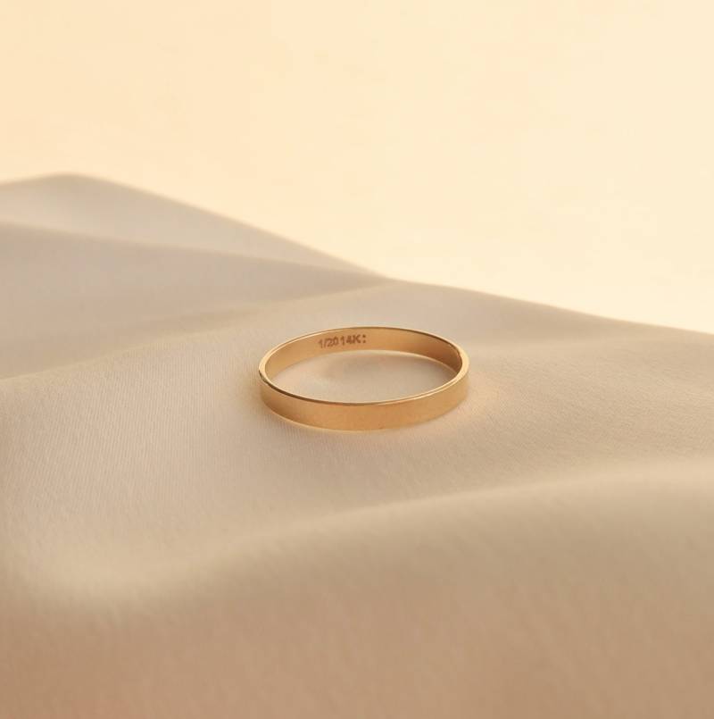 Bold Band Ring - 14K Gold Filed Stapelbar Layering von PrettyPearlfect
