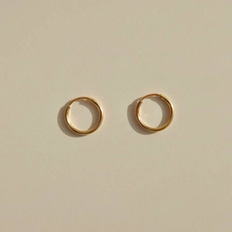 Kleine Infinity Hoops | Einzeln - Zum Selbstbauen 14K Gold Filled Sleeper Creolen Endlos von PrettyPearlfect