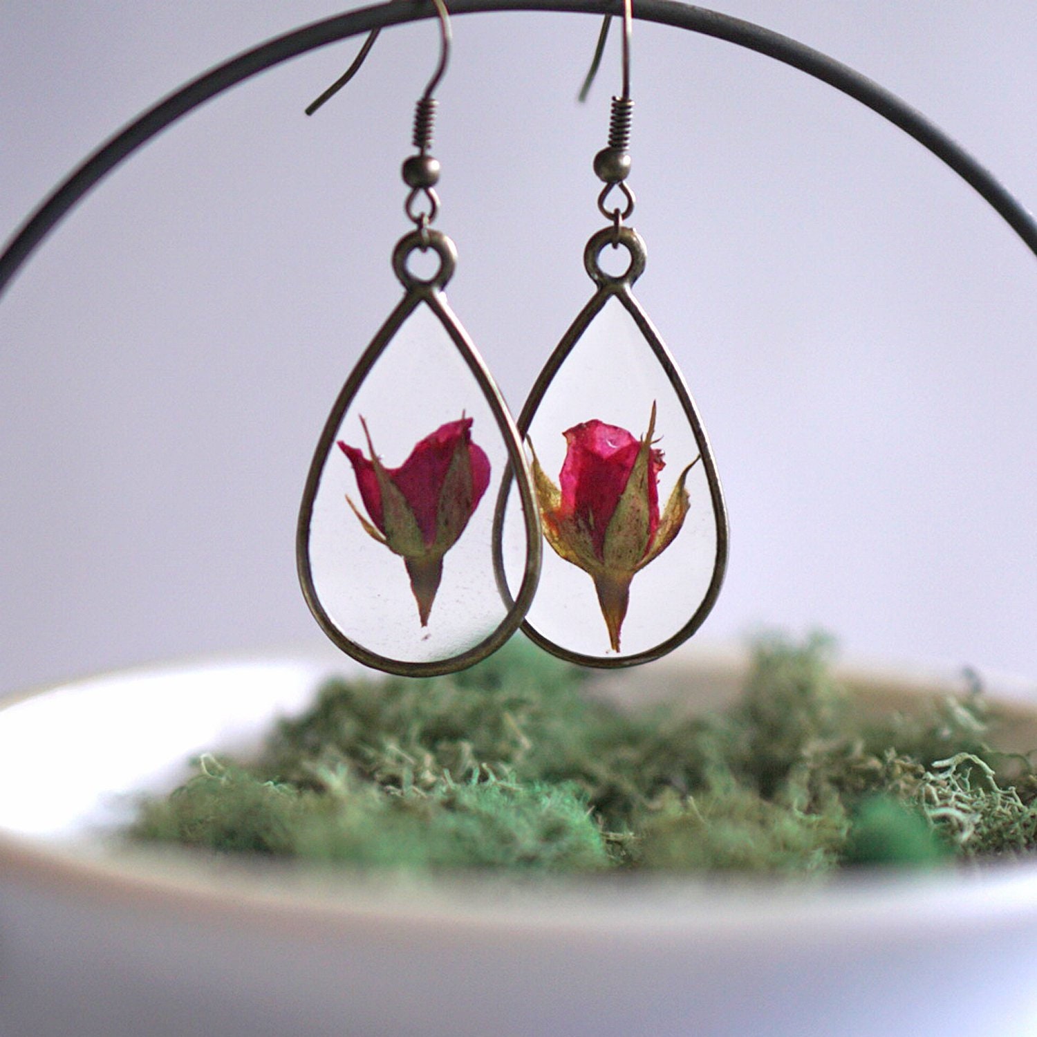 Juni Geburtsblume Ohrringe, Rose Teardrop Geschenk, Schmuck Set, Echte Blume Juni Geburtsblume Ohrringe, Rose Teardrop Geschenk, Schmuck Set, Echte Blume von PrettyPickle