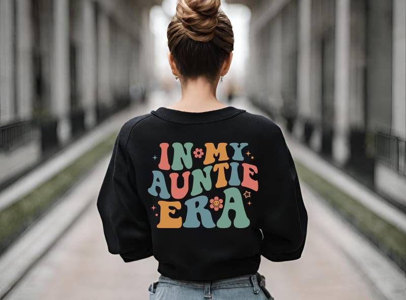 Auntie Pullover Sweatshirt Tante Personalisiertes Geschenk Mit Name Aunt To Be Oversized Look Patin Pulli Nichte Neffe Era von PrettyPrintyLilli