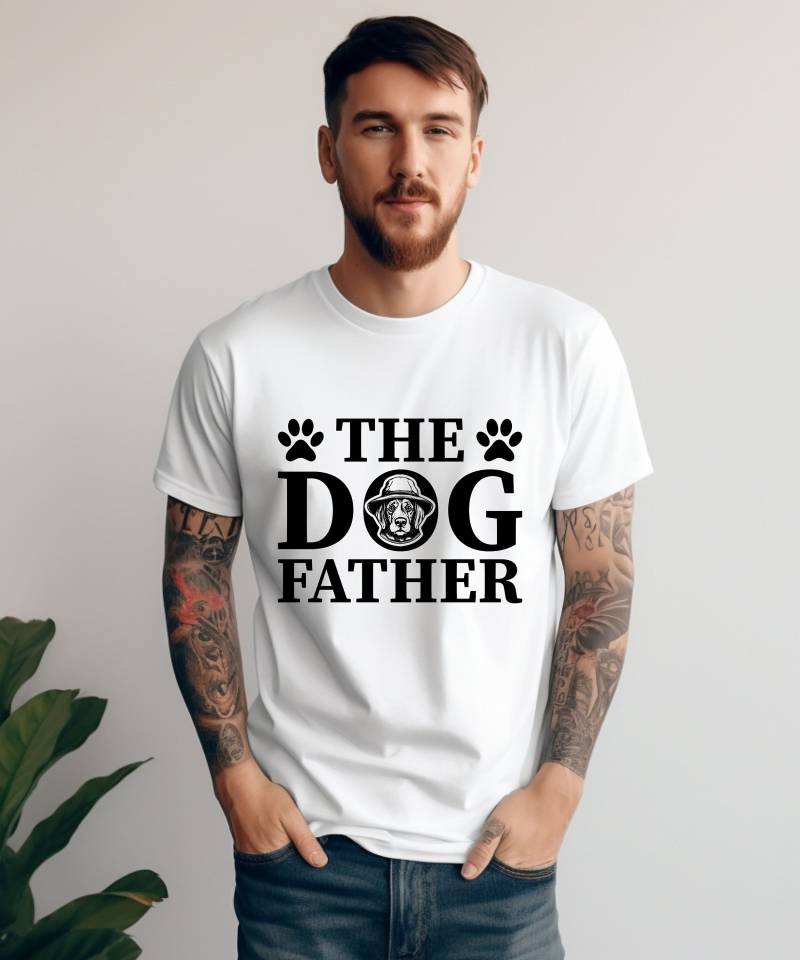 Dog Dad T-Shirt Hundebesitzer Geschenk Hundeliebhaber Hundemama Hundepapa Haustier Lustiges Shirt Dogfather Godfather Bester von PrettyPrintyLilli