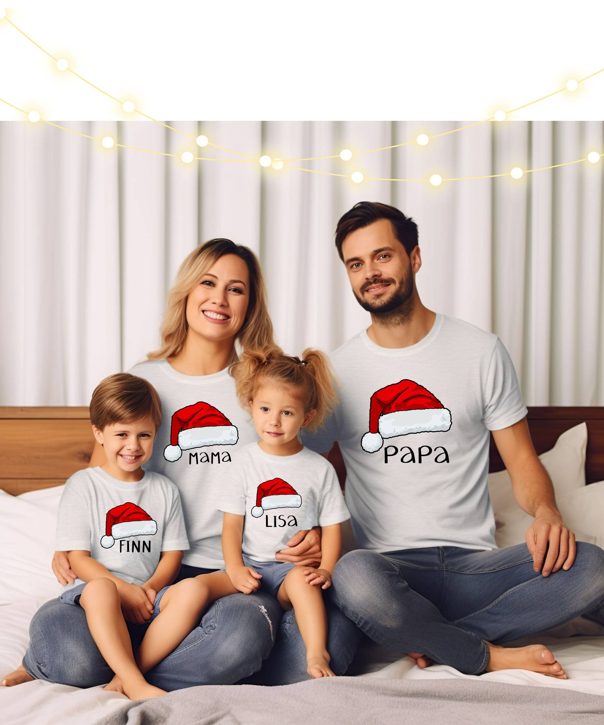 Mama Papa Mini Baby Body Shirts Matching Outfits Christmas Personalisiertes Geschenk Family-Outfit Partnerlook Basic Weihnachten von PrettyPrintyLilli