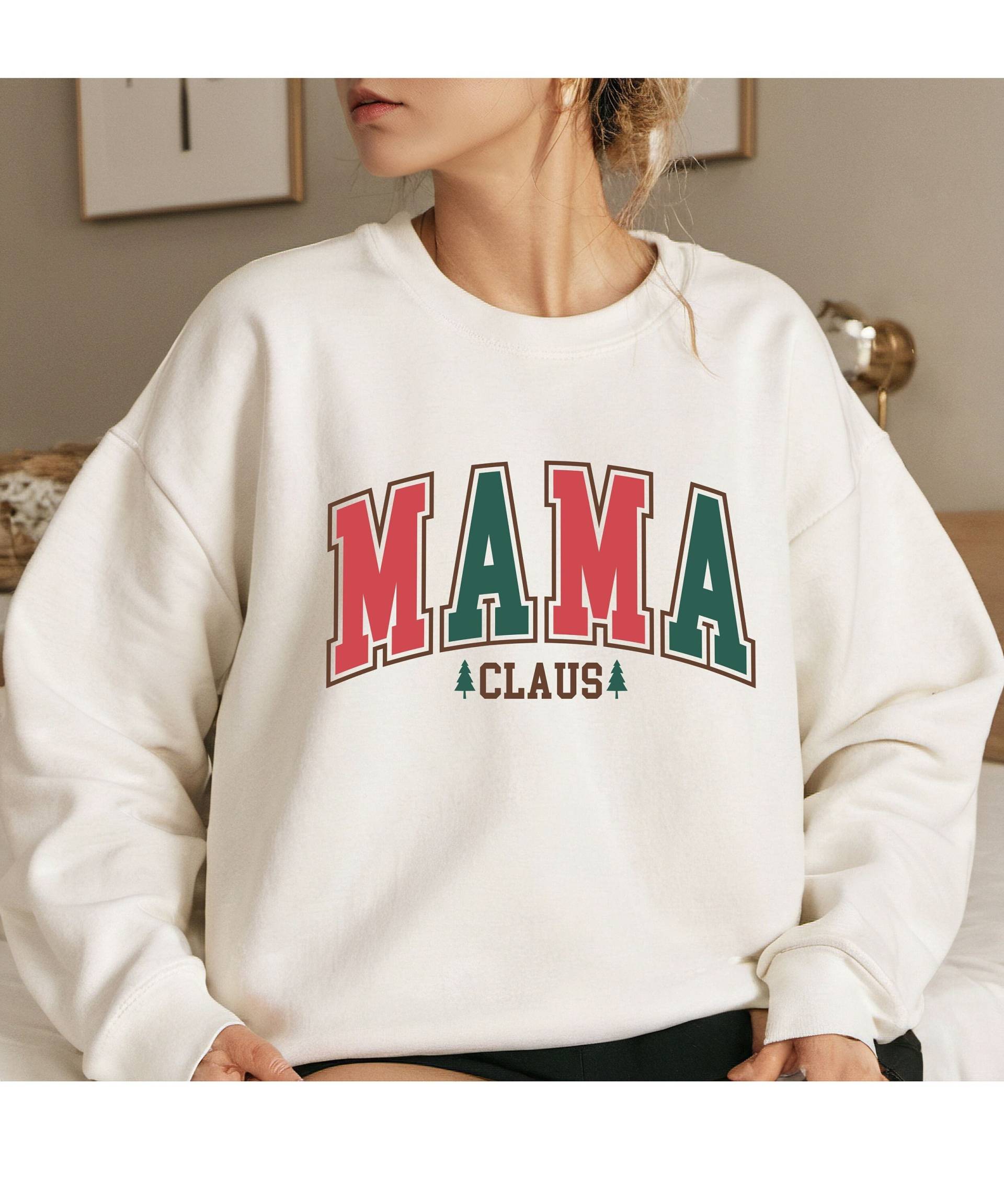 Mama Sweatshirt Claus Pullover Pulli Santa Christmas Weihnachten Geschenk Mom Tanne Weihnachtsbaum Geschenkidee von PrettyPrintyLilli