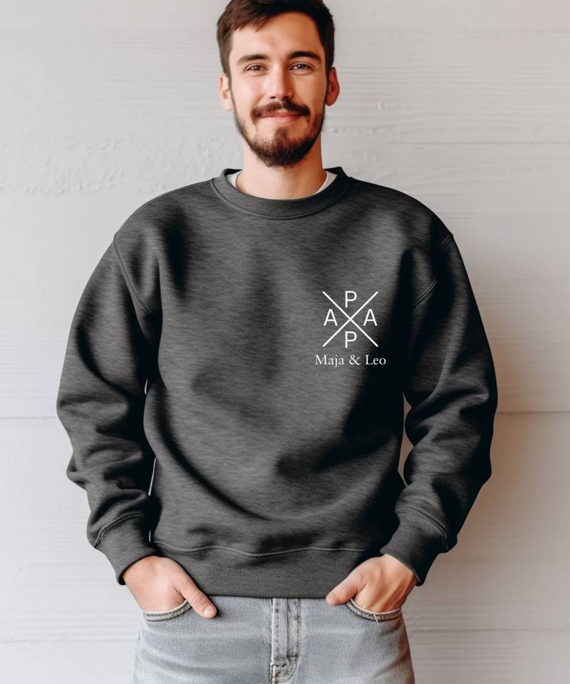 Papa Pulli Mit Name Dad Daddy Sweatshirt Hoodie Basic Gift Boy Best Bester Geschenk Personalisiertes Mit Namen von PrettyPrintyLilli