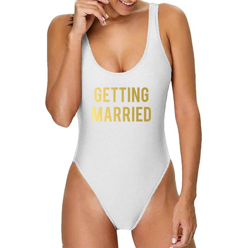 Heiraten Einteiliger Badeanzug | Bachelorette Einteiler Braut Party Geschenk von PrettyRobesShop