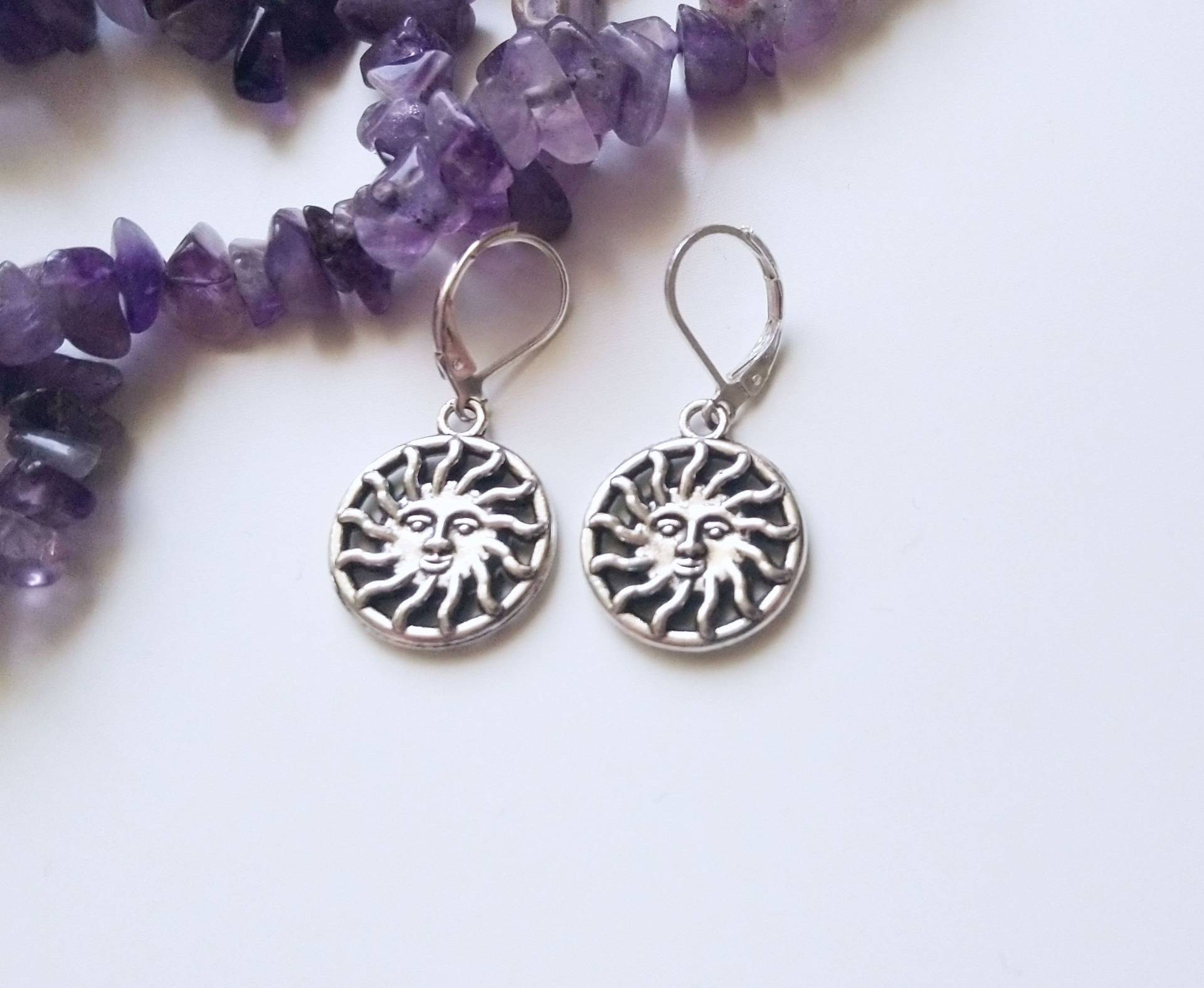 Sonnen Ohrringe Im Boho-stil, Silberne Mit | 1 Paar von PrettySilent