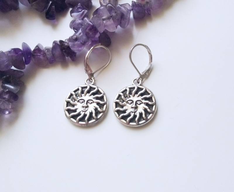 Sonnen Ohrringe Im Boho-stil, Silberne Mit | 1 Paar von PrettySilent