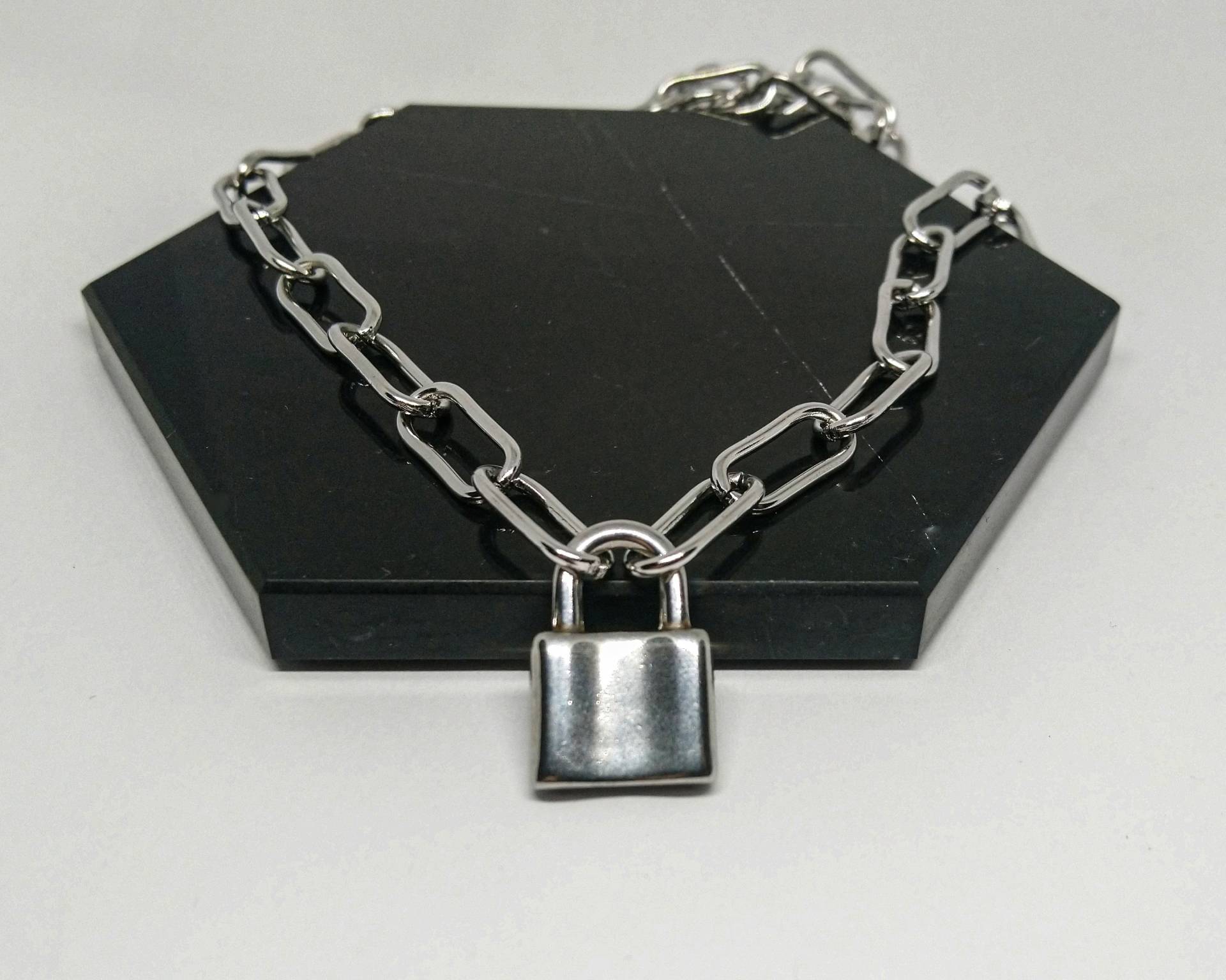 Vorhängeschloss Kette Mit Groben Gliedern, Padlock Chain, Stainless Steel Schmuck Vorhängeschloss Kette Mit Groben Gliedern, Padlock Chain, Stainless Steel Schmuck von PrettySilent