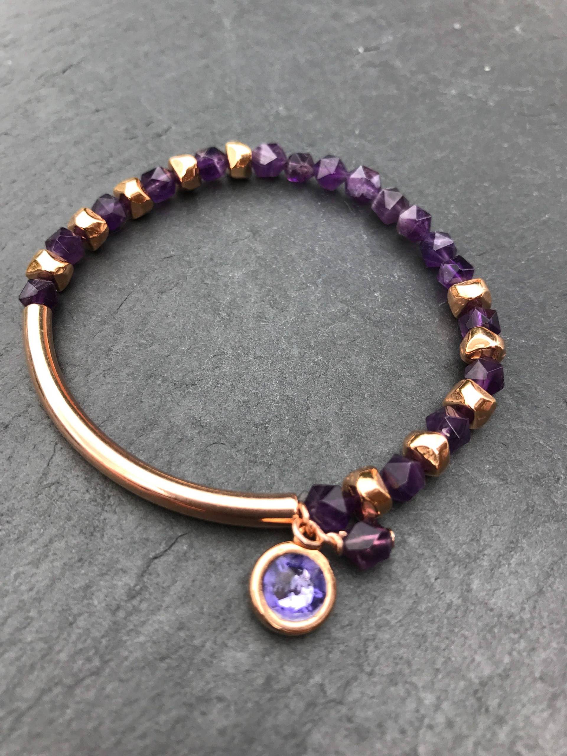 Amethyst Nugget Handgemachte Halbedel Edelstein Armband Amethyst Nugget Handgemachte Halbedel Edelstein Armband von PrettyStacks
