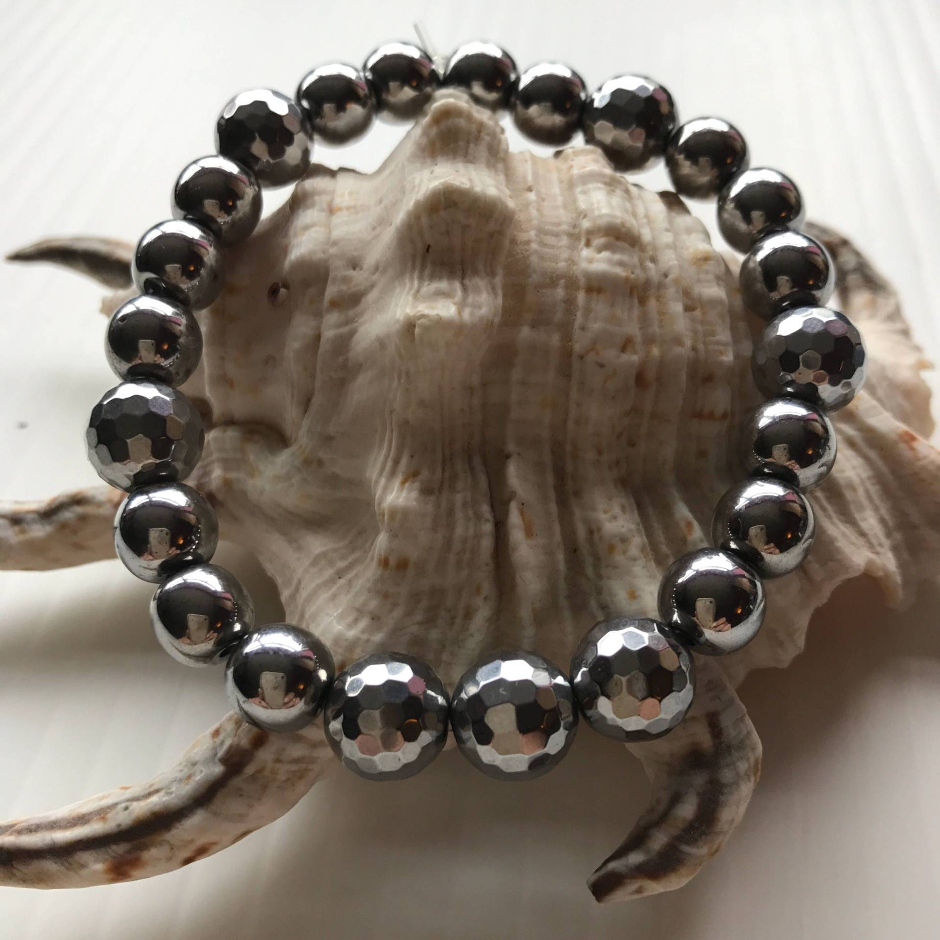 Hämatit-Himmel-Unisex-Armband Hämatit-Himmel-Unisex-Armband von PrettyStacks
