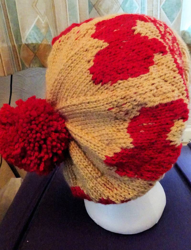 Beanie Mütze Bommel Chow von PrettyknitsByPauline