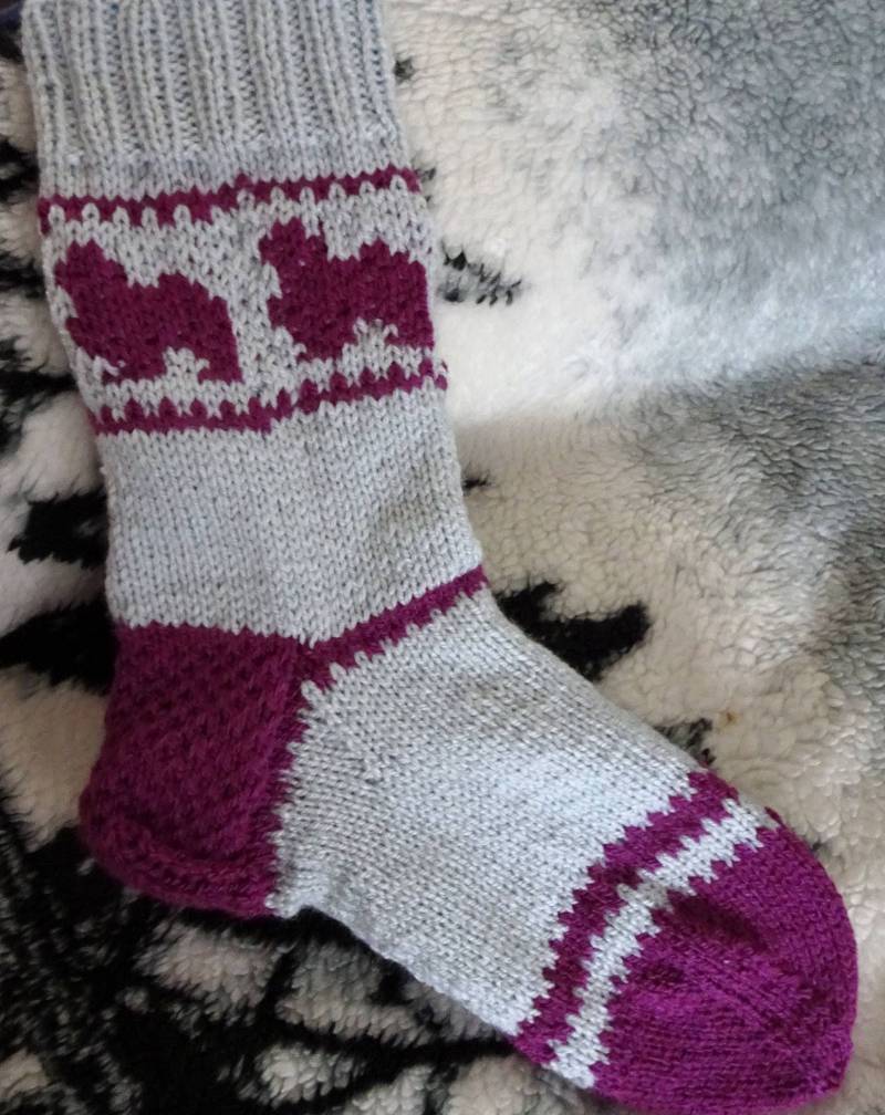 Kleiner Hund Grobstrick Socken von PrettyknitsByPauline