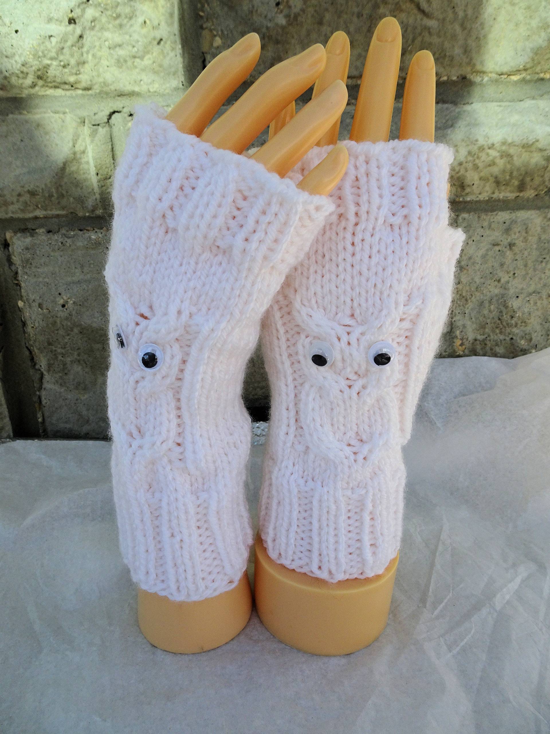 Neuheit Damen Eule Fingerlose Fäustlinge Neuheit Damen Eule Fingerlose Fäustlinge von PrettyknitsByPauline