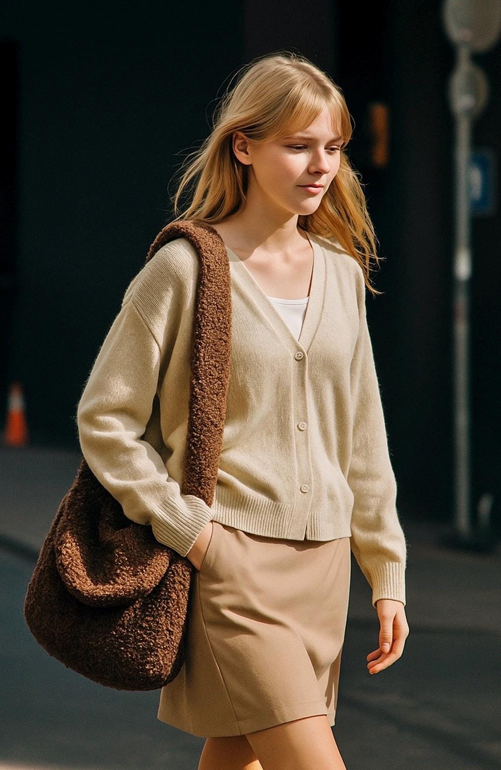 Teddyfell Schultertasche - Weiche Kuscheltasche Aus Kunstfell, Gefüttert, Mit Innenfach Trendige Hobo Bag Geschenk Für Sie von PrettysDE