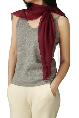 Prettystern Damen 100% Kaschmir leicht hauchdünn Ring Halstuch aus feiner 200 garn Cashmere Fäden für Frühling Sommer - dunkelrot von Prettystern