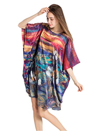 Prettystern Damen Kunst-Druck SeidenNachthemd Schlafkleid lang Schlafhemd Reine 100% Seide Nachthemden Tunika Silk Pyjama Monet Seerosen YBP Prettystern Damen Kunst-Druck SeidenNachthemd Schlafkleid lang Schlafhemd Reine 100% Seide Nachthemden Tunika Silk Pyjama Monet Seerosen YBP von Prettystern