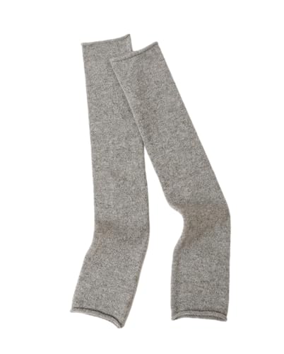 Prettystern Damen extra-lang Arm-Wärmer Arm-Stulpen 100% Kaschmir-Wolle Winter Pulswärmer Abend-Mode Grau von Prettystern