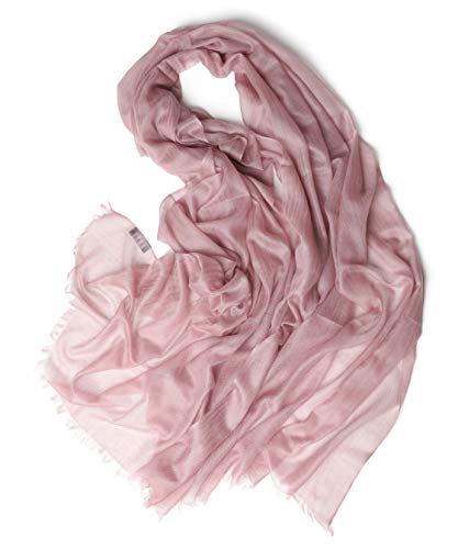 Prettystern Frau 100% Kaschmir-Stola leicht Ring Pashmina-Schal Abendkleid Kaschmir Scarf XL hauchdünne Cashmere 22. lotus Rosa von Prettystern