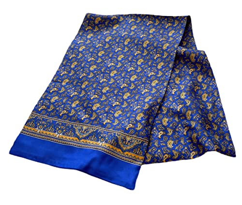 Prettystern 2-lagiger Herren Seidenschal – klassisch & elegant - HerrenSchal aus 100% Seide für Business Abendmode Rot Paisley M08 von Prettystern