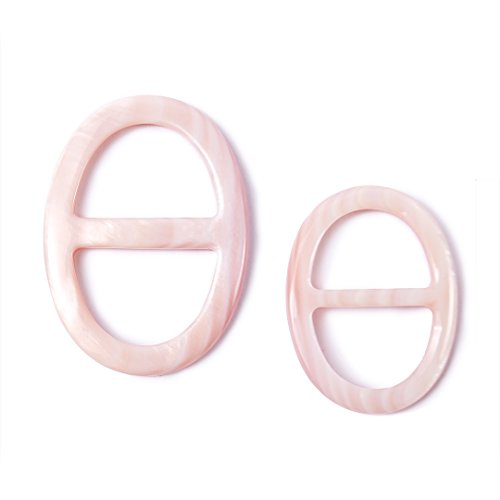 Prettystern Schalring Natürlich Tuchring Perlmutt Handpoliert Muscheln Set Edel - 1 Kleiner + 1 Großer - Rosa Prettystern Schalring Natürlich Tuchring Perlmutt Handpoliert Muscheln Set Edel - 1 Kleiner + 1 Großer - Rosa von Prettystern