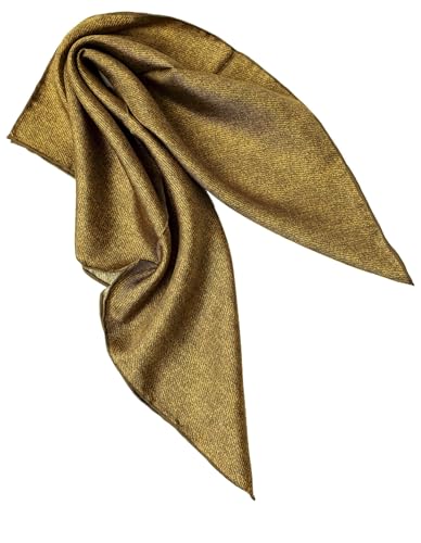 Prettystern Seidenhalstuch Damen Herren kleines Seidentuch Nickituch Sommer Frühling Bandana 56B Gelbgrün von Prettystern