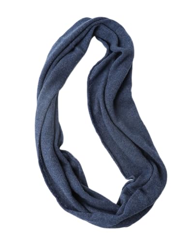 Prettystern XL 100% Kaschmir Unisex Loop Schal Cashmere Rundschal Kaschmir-Schal Rund-Halstuch Damen Herren Schlauch-Tuch Blau Jeansblau von Prettystern